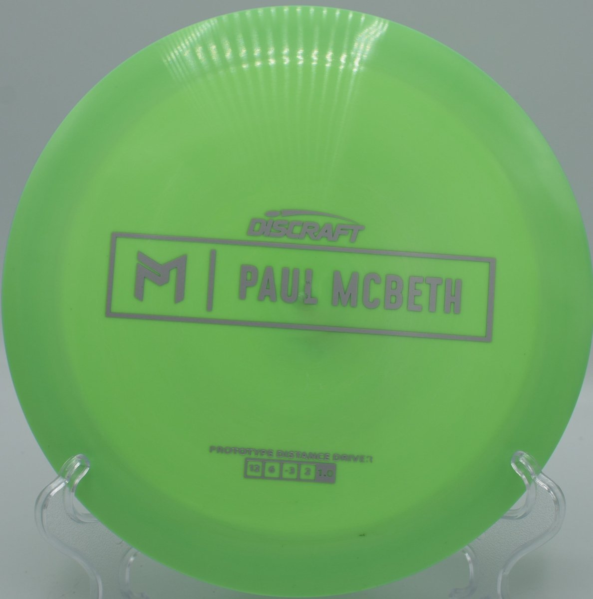 Discraft Prototype Hades displayed at North Cove DGC, Marion NC for sweeping turnover shots and premium distance