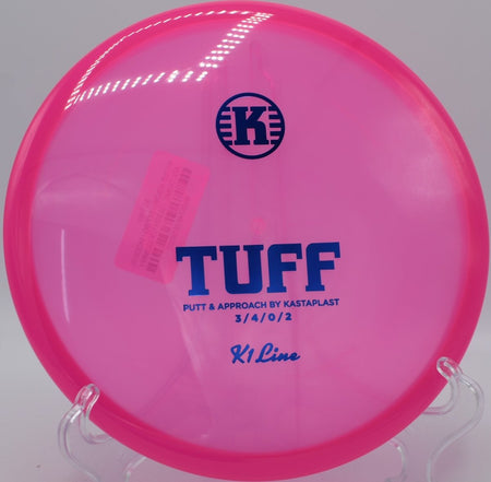 Kastaplast Tuff putter parked on the putting surface after a soft hyzer approach at Springfield Disc Golf Course in Springfield, Oregon