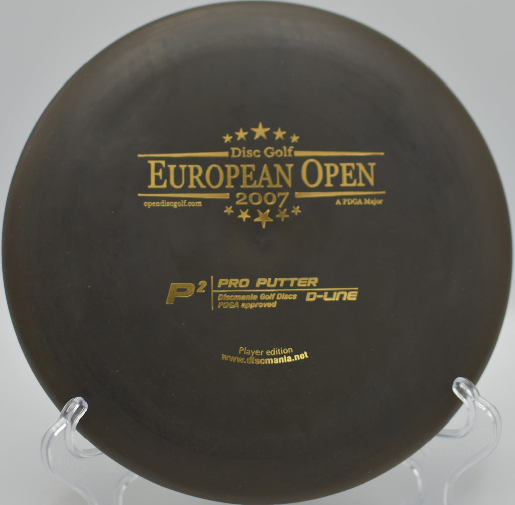 P-Line P2 (Innova made) resting beside the cage after a smooth release at Waterworks Park Disc Golf Course in Kansas City, Missouri.

