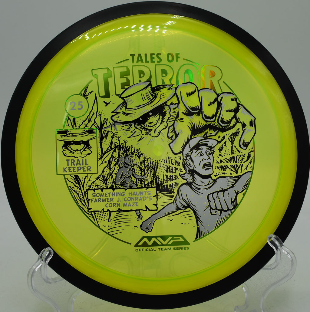 Halloween Special Trail flying dead-straight at Rockburn Branch Disc Golf Course in Elkridge, Maryland.