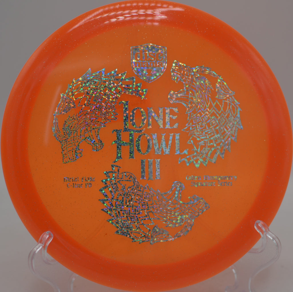 Discmania Lone Howl 3 PD flying over a water carry at Hornets Nest Disc Golf Course in Charlotte, North Carolina.