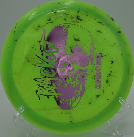 Doomsday Biohazard Blackout gliding down a straight woods lane at Echo Valley DGC in London, OH, turning slowly before gently fading in.