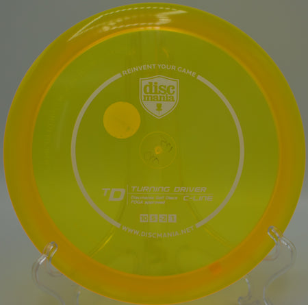 C-Line TD (Innova Made) gliding on a smooth turnover line at Pine Nursery Disc Golf Course in Bend, Oregon, highlighting its effortless control and long, neutral flight.