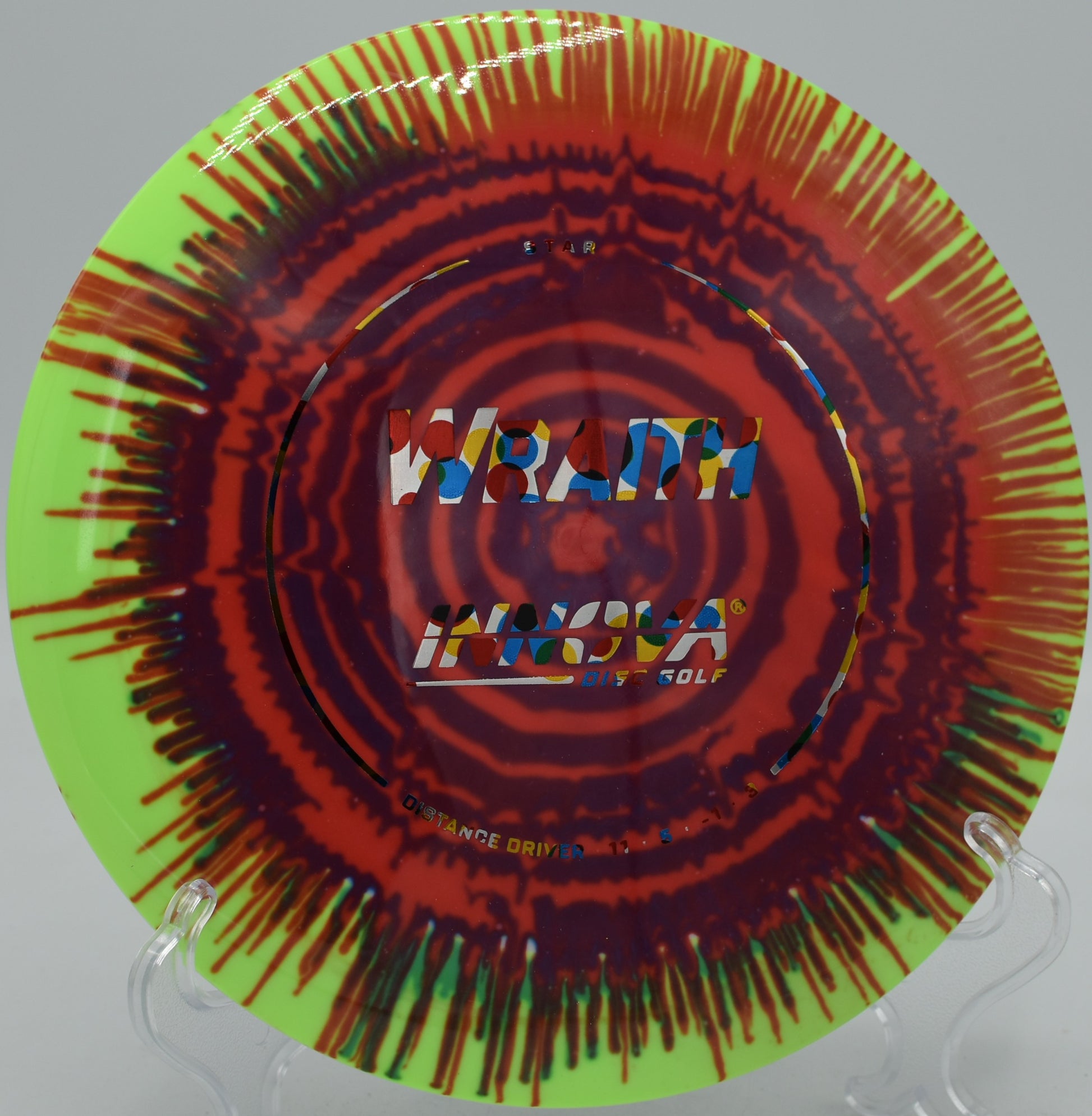 I-Dye Star Wraith launching a max-distance drive at Milo McIver Disc Golf Course in Estacada, Oregon