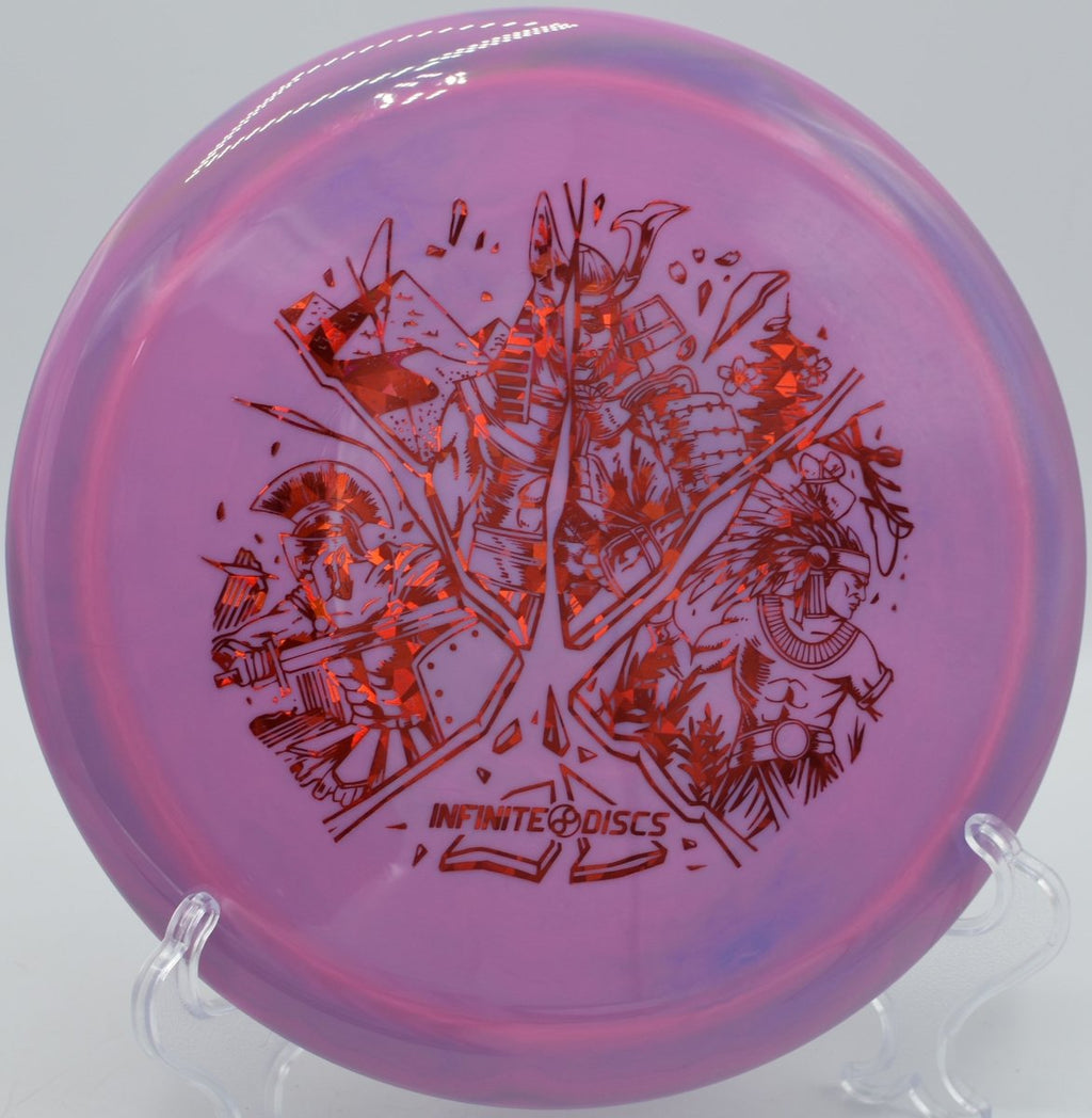 Dynasty workhorse fairway driver finishing with fade at Rock Ridge Disc Golf Course in Pittsboro, North Carolina