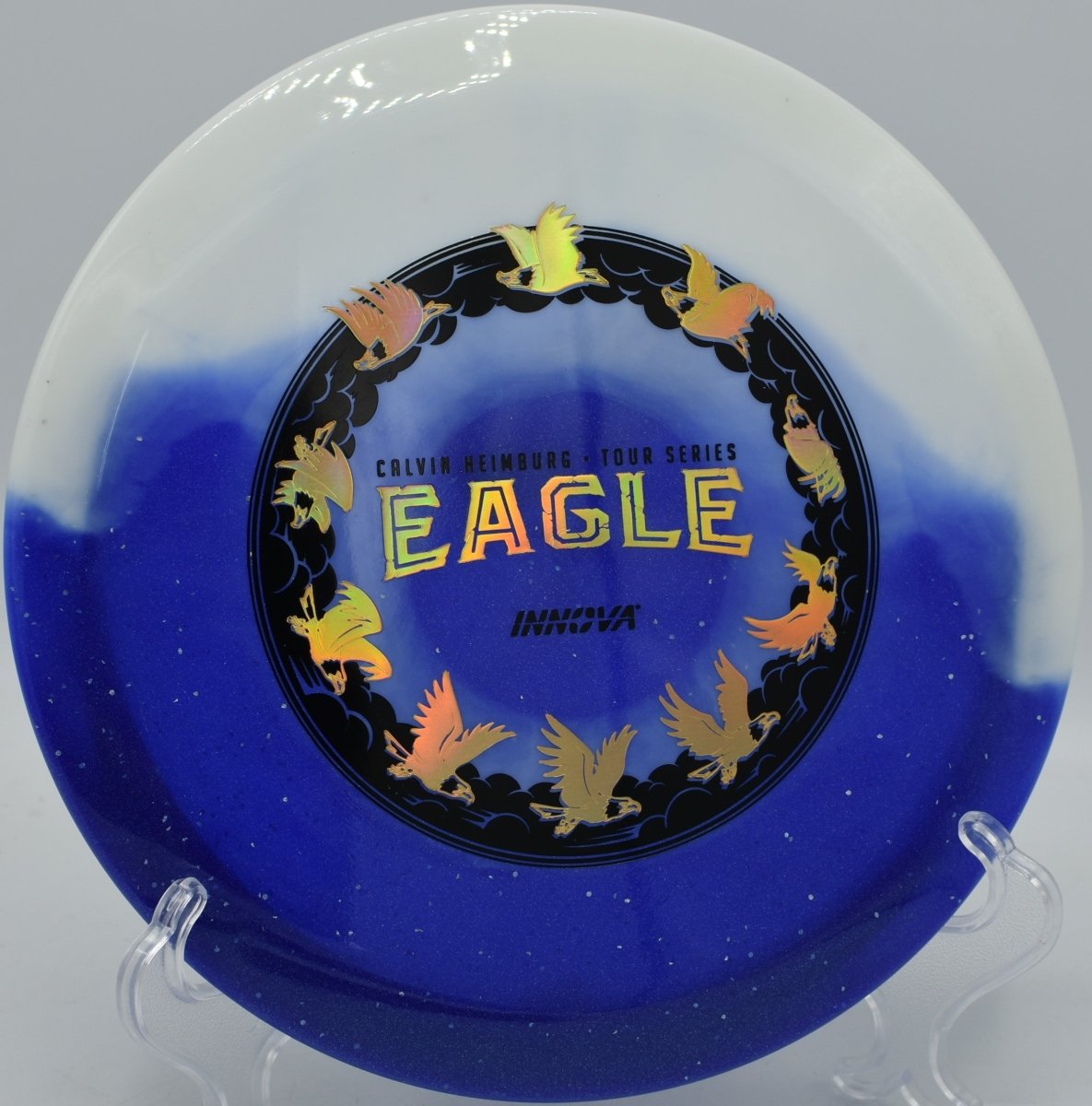 Calvin Heimburg Eagle holding steady in crosswinds at Selah Ranch Disc Golf Course, Talco, Texas