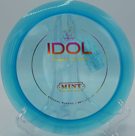 Eternal Idol disc launched on a smooth hyzer-flip at DeLaveaga Disc Golf Course in Santa Cruz, California