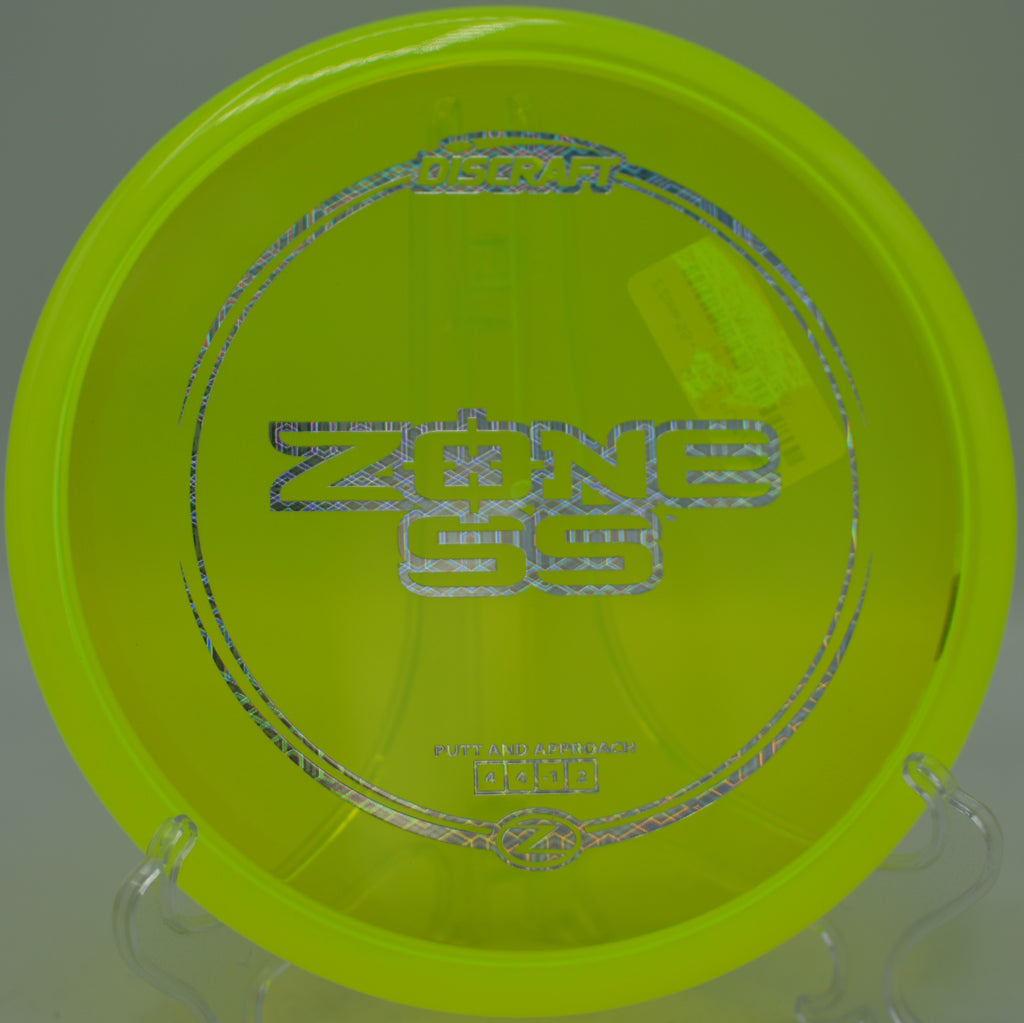 Discraft Z Zone SS touch putter shot placed at Token Creek Disc Golf Course in Madison, Wisconsin.