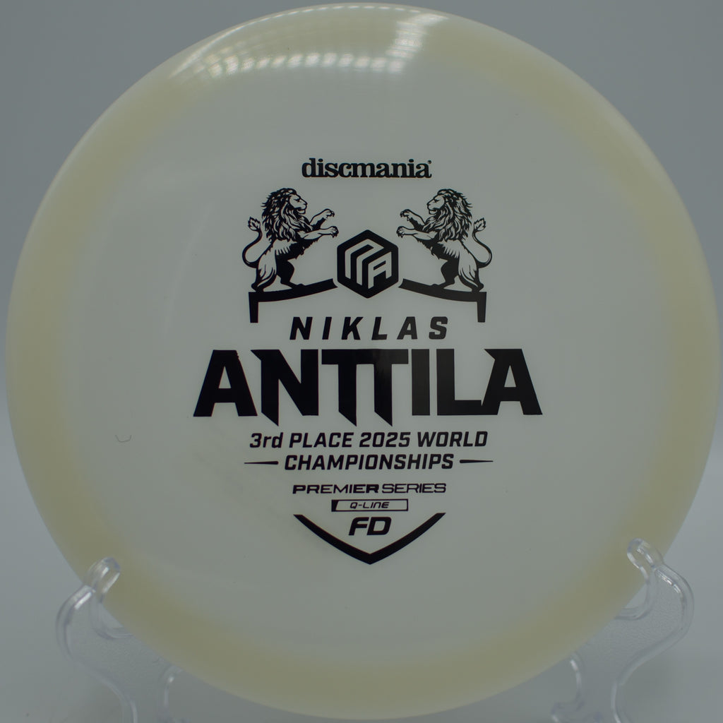 Discmania Premier Series FD Q-Line launched flat and straight at Maple Hill Disc Golf Course in Leicester, Massachusetts.