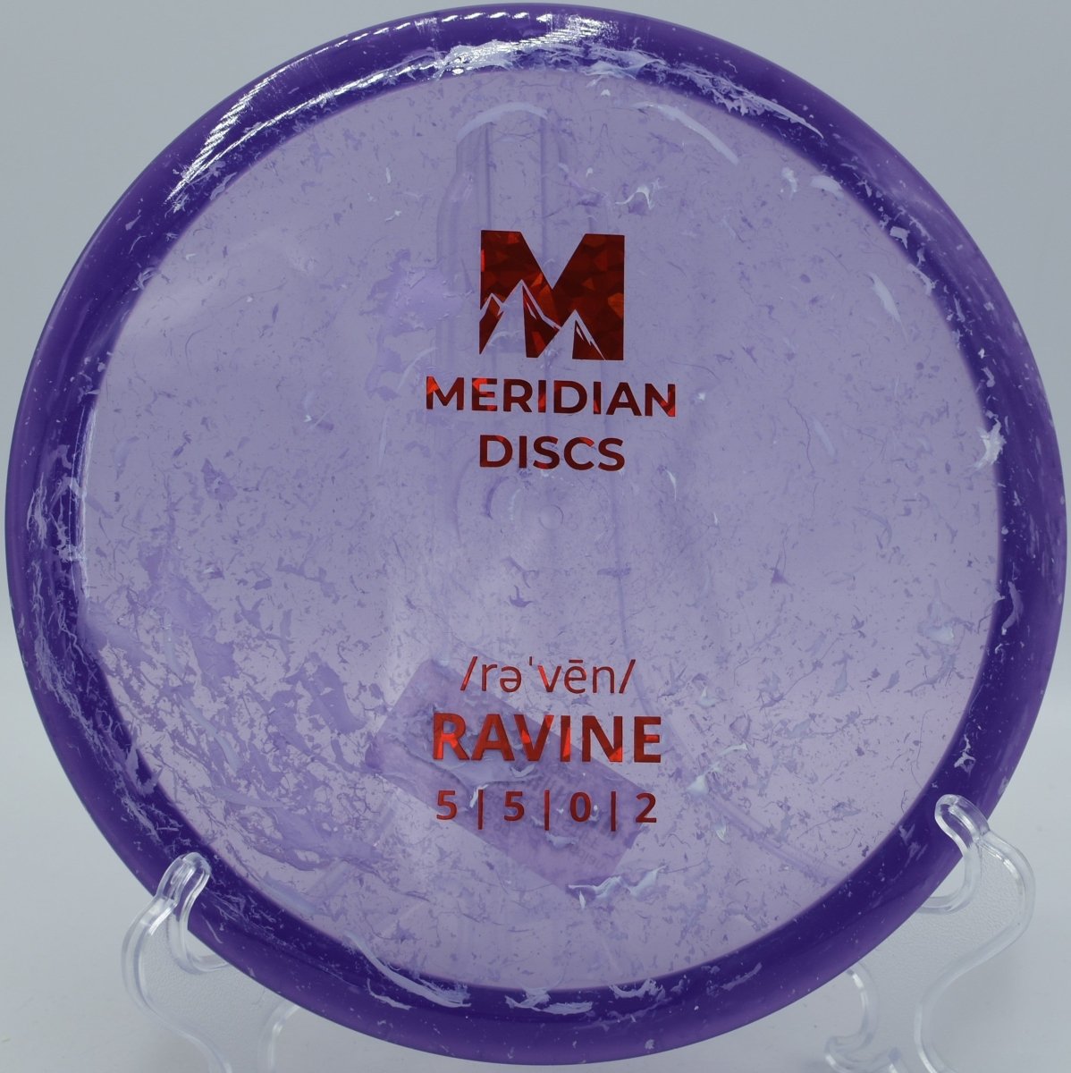 Ravine Marbled Clarus midrange holding angle integrity on a flat release at Rolland Moore DGC in Fort Collins, CO