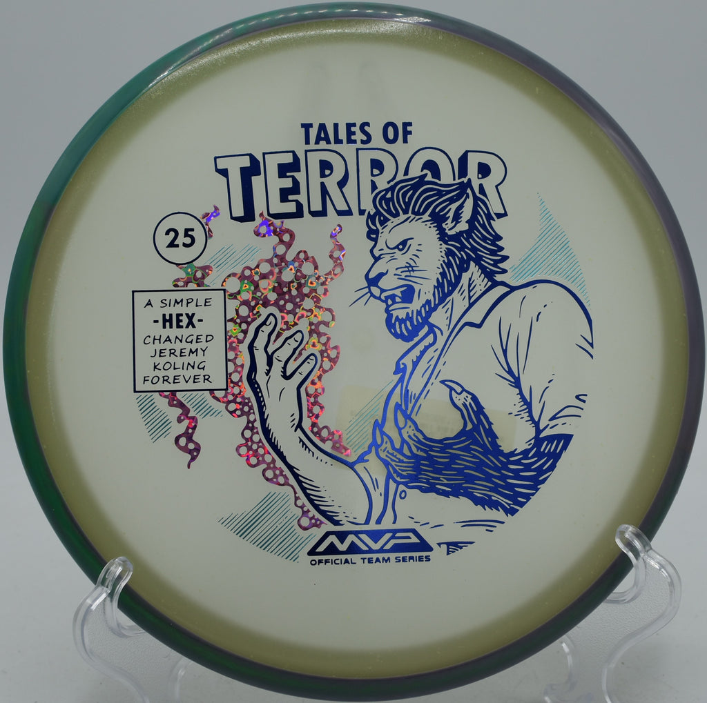 Special Edition Hex flying laser-straight with subtle fade at Rolling Pines Disc Golf Course, Wilkesboro, North Carolina