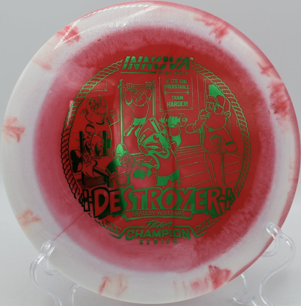 Bradley Williams Halo Star Baby Destroyer distance driver holding stability at Waterworks Park Disc Golf Course Missouri