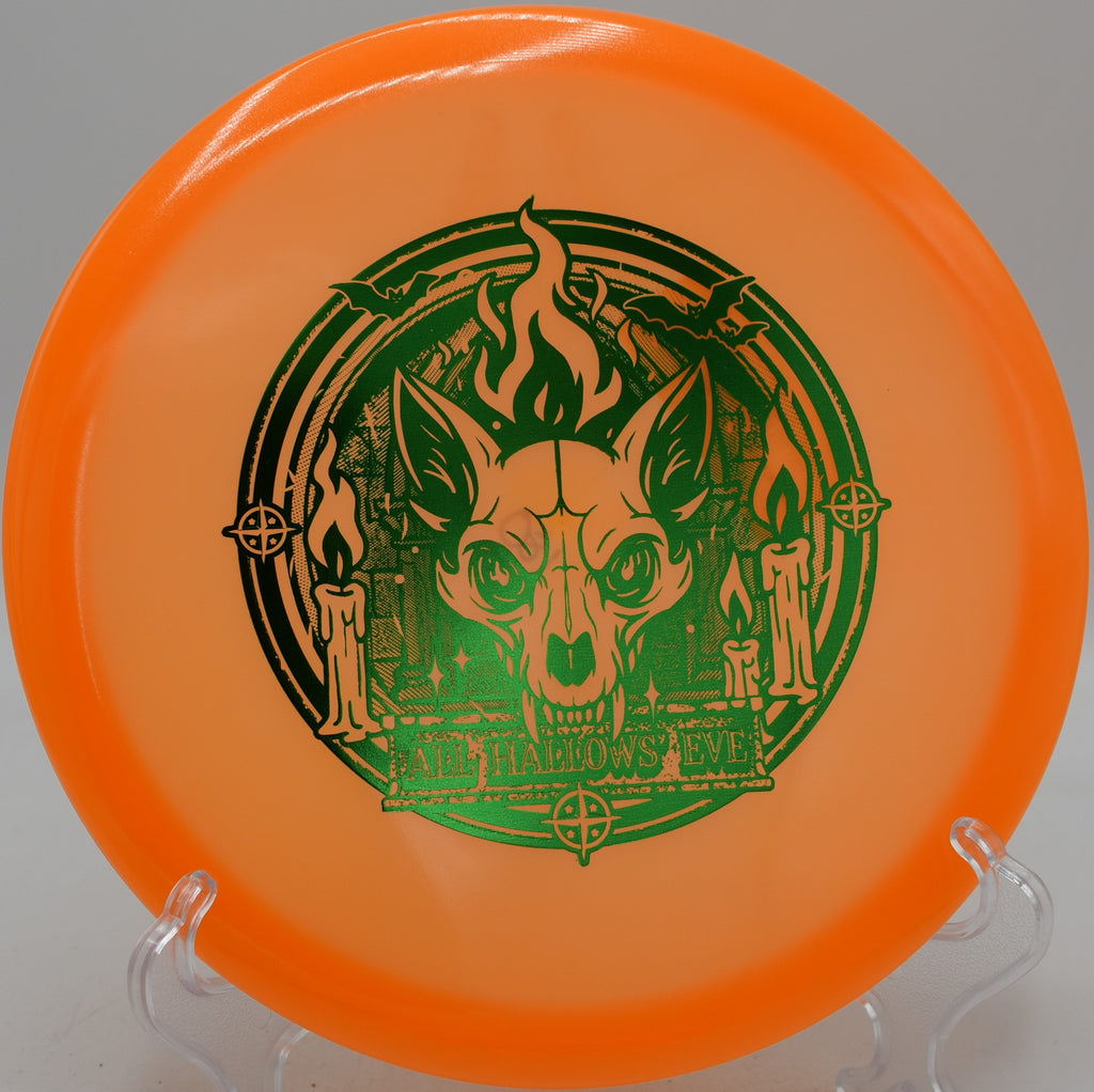 Innova Proto Glow Champion Fox understable driver carving wooded lines at Seneca Creek State Park Disc Golf Course in Gaithersburg, Maryland