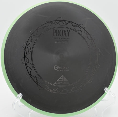 Axiom Electron Soft Proxy smooth-flying putter settling circle one at Water Works Park Disc Golf Course in Kansas City, Missouri.