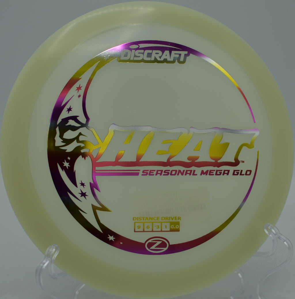 Mega Glow Heat flying long and straight under the stars at Fountain Hills Disc Golf Course in Fountain Hills, Arizona.