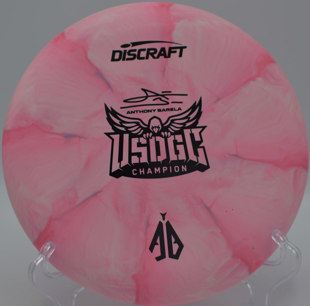 Discraft CT Swirl Focus positioned on the fairway at Webster Park DGC in Webster, NY, built for confidence putting.