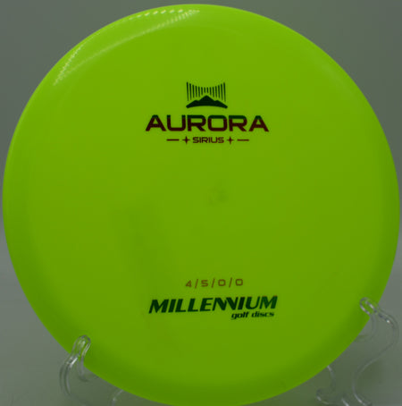 Stable midrange flight from a Sirius Aurora MS during a touch backhand at North Cove DGC in Marion, North Carolina.

