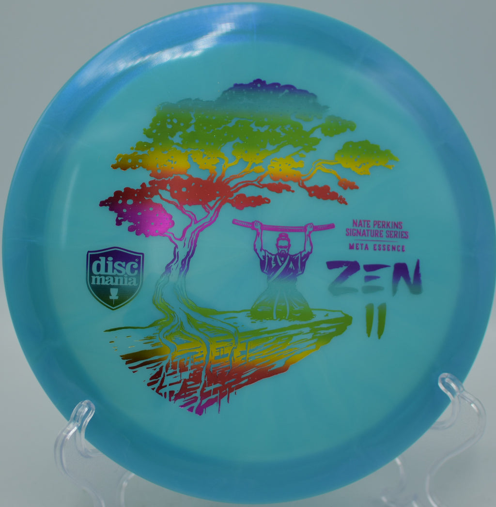 Zen 2 Meta Essence Nate Perkins Discmania fairway driver sailing smooth glide shots at Winthrop Gold Disc Golf Course in Rock Hill, South Carolina.