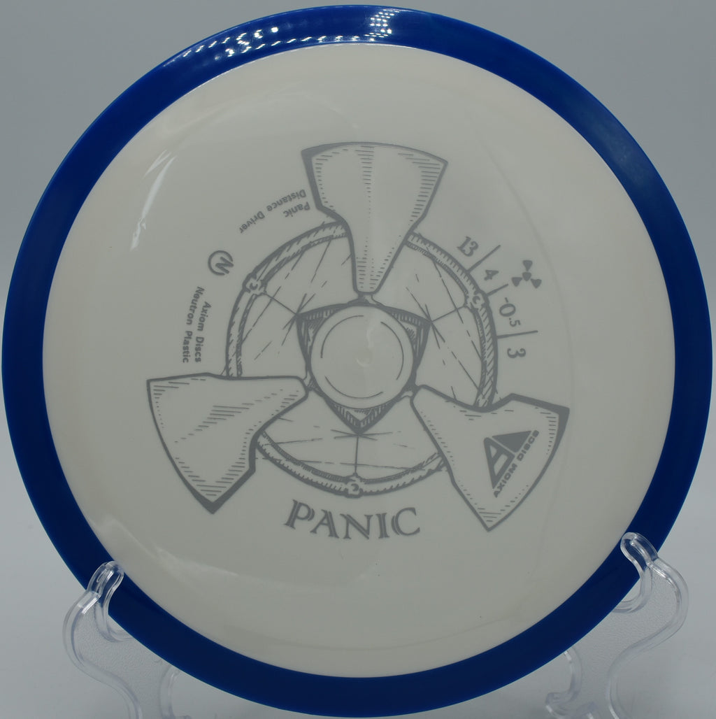 "Axiom Neutron Panic – Overstable distance driver built for max torque resistance at Idlewild Disc Golf Course in Kentucky."

