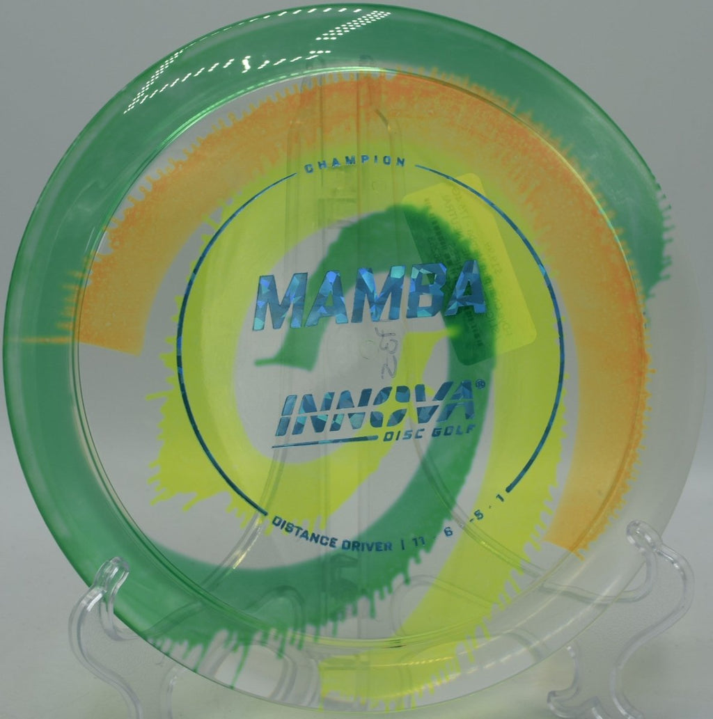 Innova I-Dye Champion Mamba featured at Northwood Black DGC, Morton IL for shaping technical lines