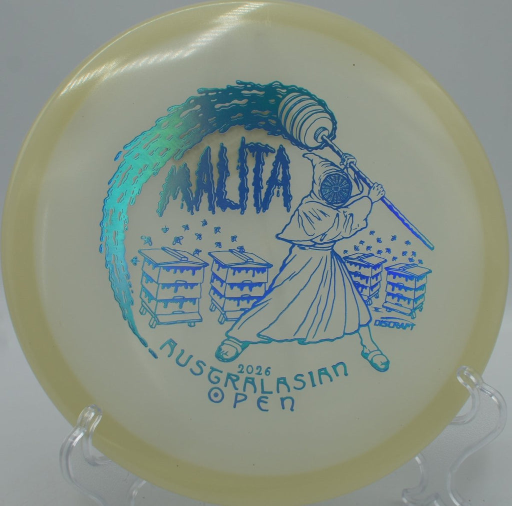 Mega Glow Malita smooth forehand approach resisting torque at Water Works DGC in Kansas City, MO