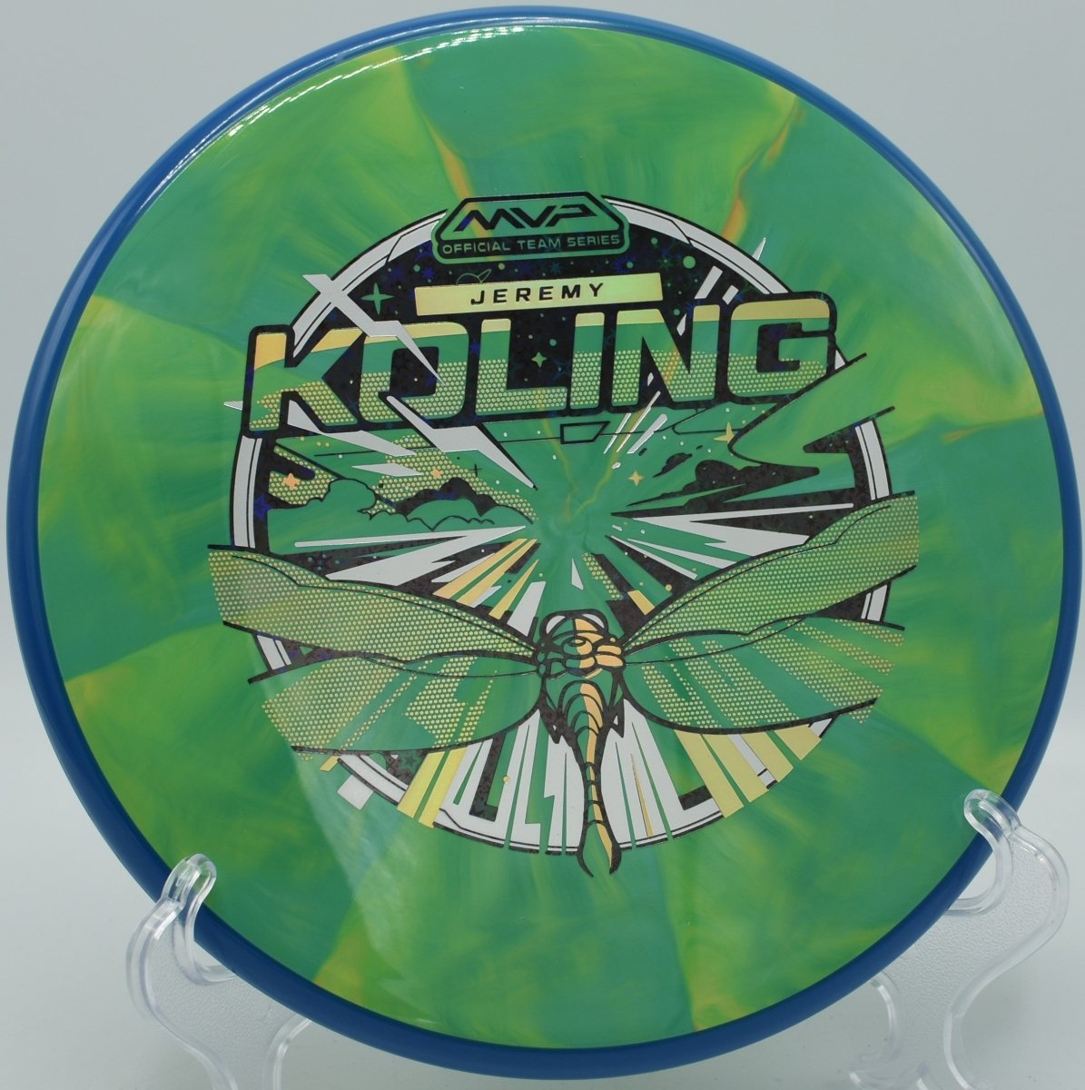 Axiom Tempo Koling Team Series forehand upshot in light wind at Trophy Lakes Disc Golf Course in Johns Island, South Carolina