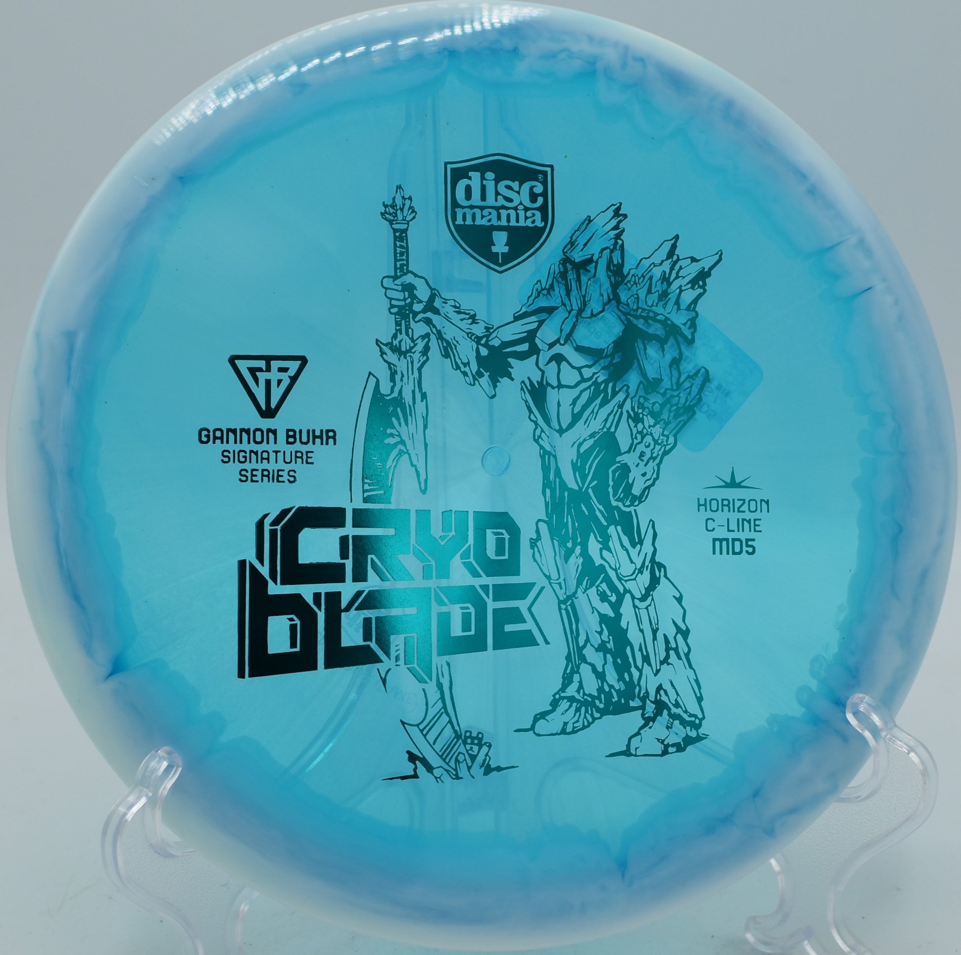 Cryo Blade Horizon C-Line MD5 on a spike hyzer line at Northwood Black Disc Golf Course in Morton, Illinois