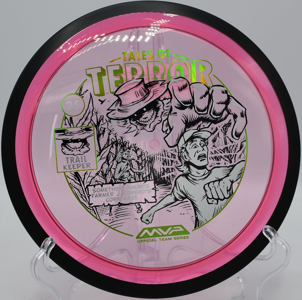 Proton Trail Halloween disc launched hyzer-flip style at Engler Park Disc Golf Course in Farmington, Missouri