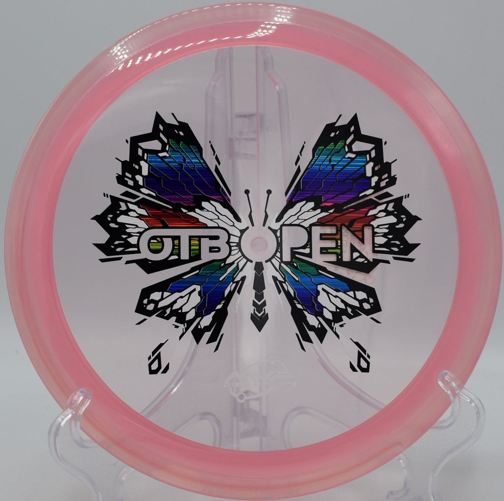 MVP Insanity Soft Prism Proton glidey flex shot at Trophy Lakes Disc Golf Course in Johns Island, South Carolina