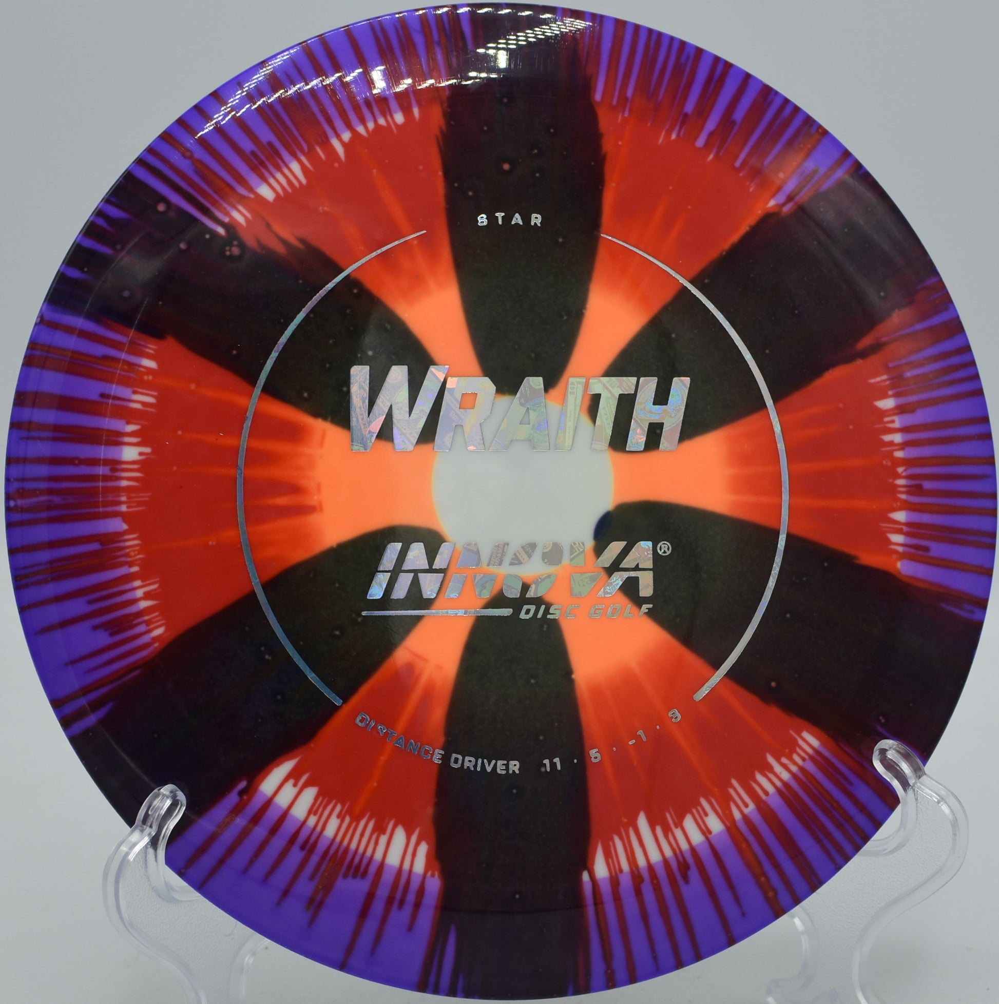Innova I-Dye Star Wraith gliding through a tailwind at Water Works Park in Kansas City, Missouri