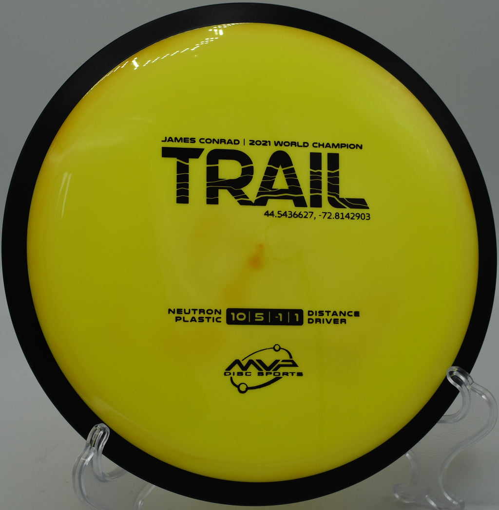 Trail disc holding a line through the tunnel at Waterworks Park in Kansas City, Missouri

