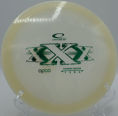 Opto XXX thrown as a spike hyzer and stalling out clean at Walnut Creek Park in Charlottesville, Virginia.

