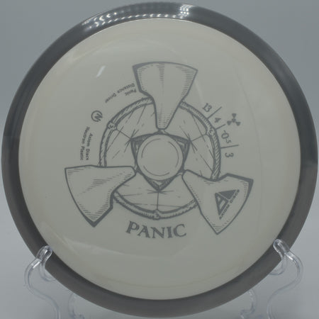 "Axiom Neutron Panic – Wide-rimmed bomber with overstable control at Blue Lake Regional Park in Oregon."

