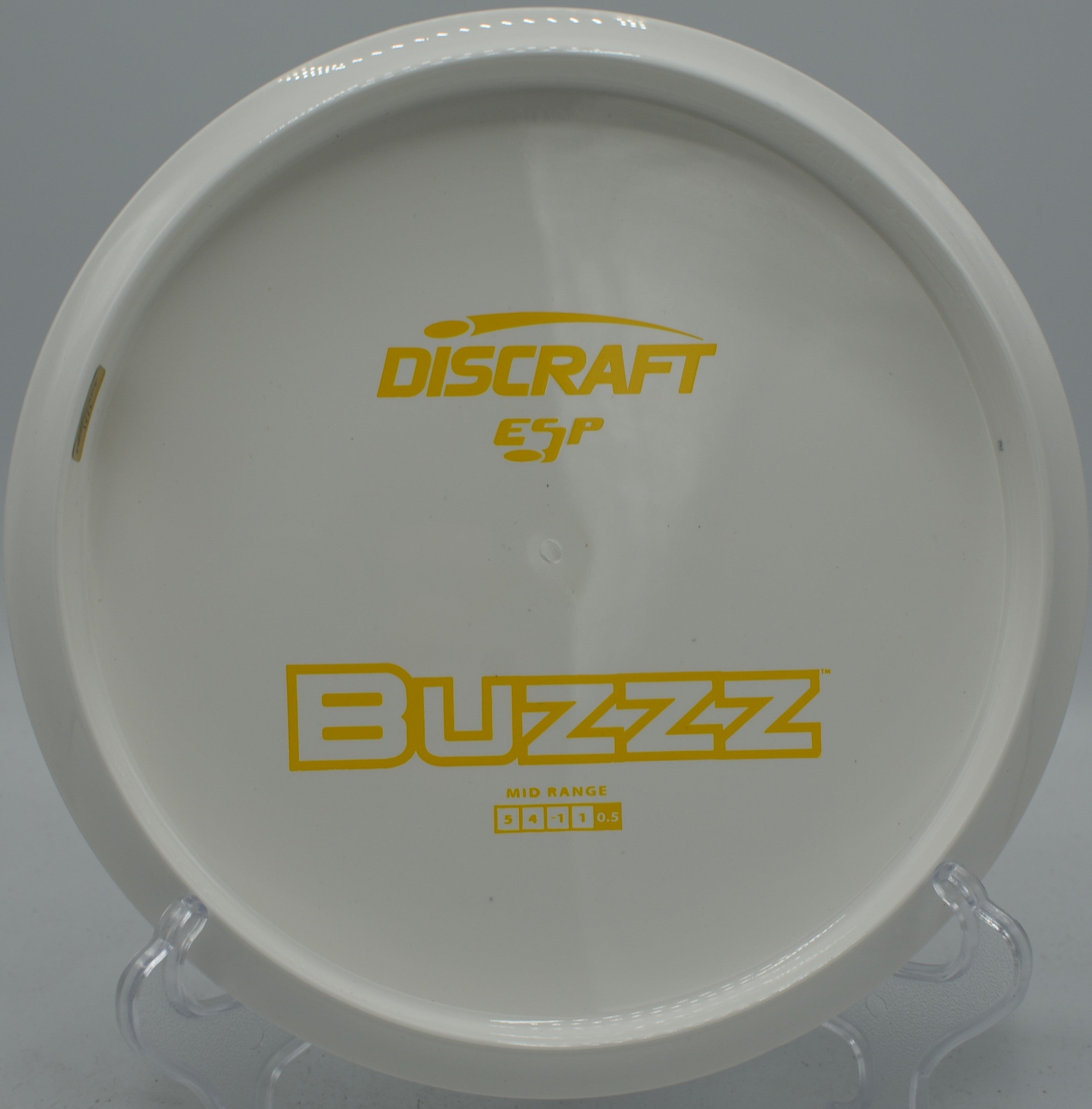 Discraft Solid White ESP Buzzz featured at DeLaveaga DGC, Santa Cruz CA for accurate approach shots and glide