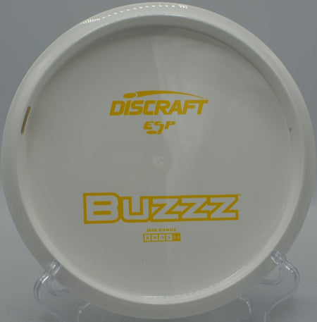 Discraft Solid White ESP Buzzz featured at DeLaveaga DGC, Santa Cruz CA for accurate approach shots and glide