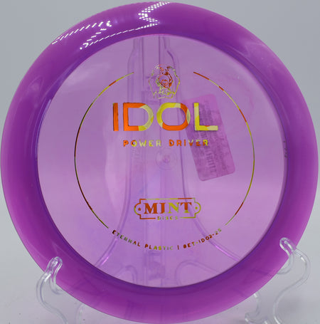 Eternal Idol disc carrying glide on a flex shot at Fountain Hills Disc Golf Course in Fountain Hills, Arizona