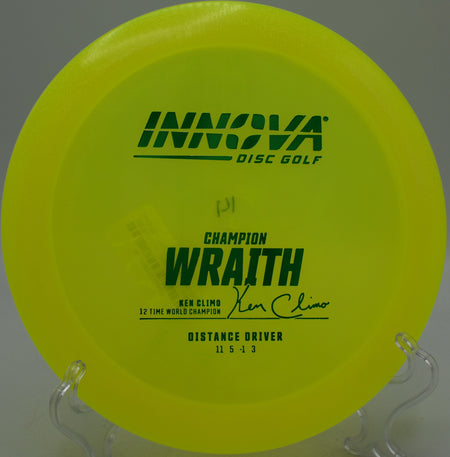 Innova Champion Wraith disc bombed off the tee at Blue Ribbon Pines in East Bethel, Minnesota