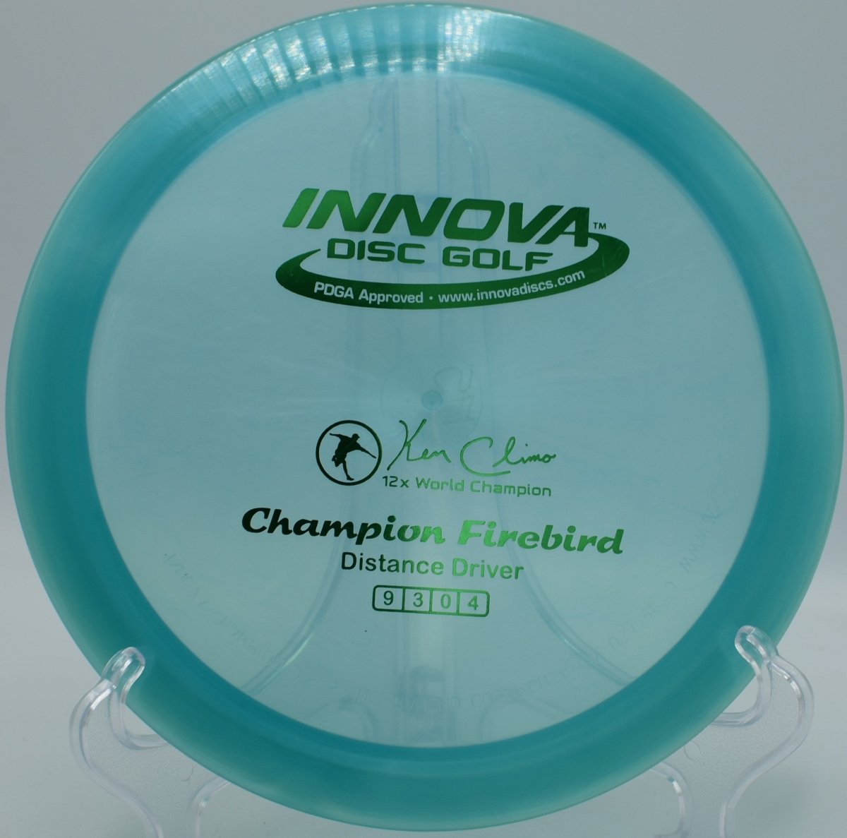Innova Luster FAF Firebird flat-top overstable forehand skip shot at Hornets Nest Park in Charlotte, North Carolina