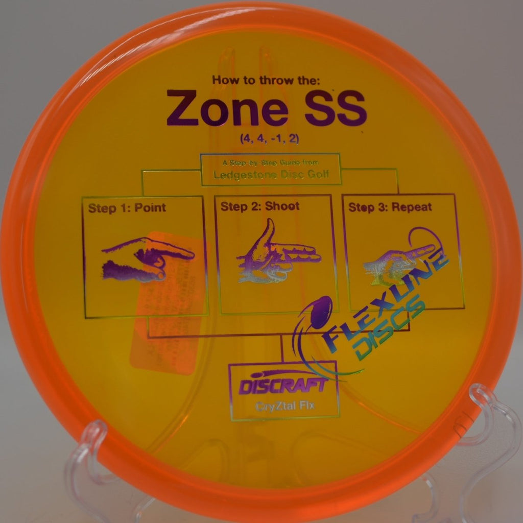 CryZtal FLX Zone SS flying controlled on a short par-3 at River’s Edge Disc Golf Course in Waite Park, Minnesota