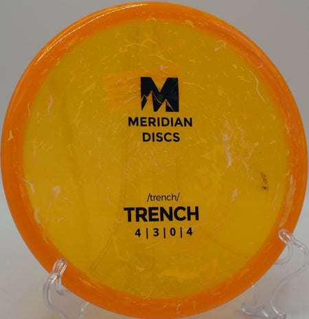 Meridian Discs Trench overstable placement shot under low ceiling at Milo McIver State Park Disc Golf Course in Estacada, Oregon