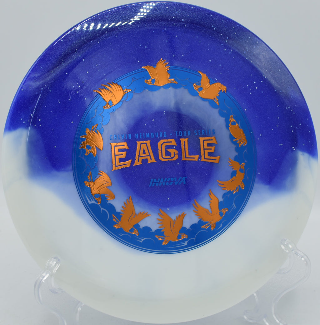 Duo Eagle carrying dependable glide at Wildcat Bluff Disc Golf Course, Vinton, Iowa