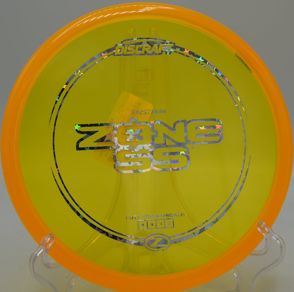 Discraft First Run Z Zone SS laser line at Northside Christian Church DGC in San Antonio, TX