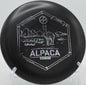 D-Blend Alpaca used for a short hyzer approach, nestling under the basket at The Sinks in Tennessee.

