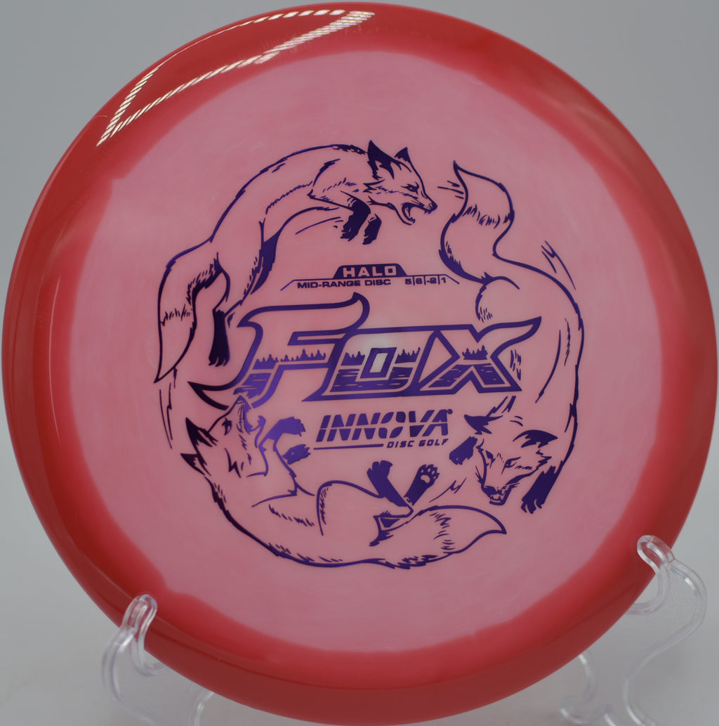 Innova Halo Star Fox showing excellent glide in calm wind at Blue Ribbon Pines Disc Golf Course in East Bethel, Minnesota.