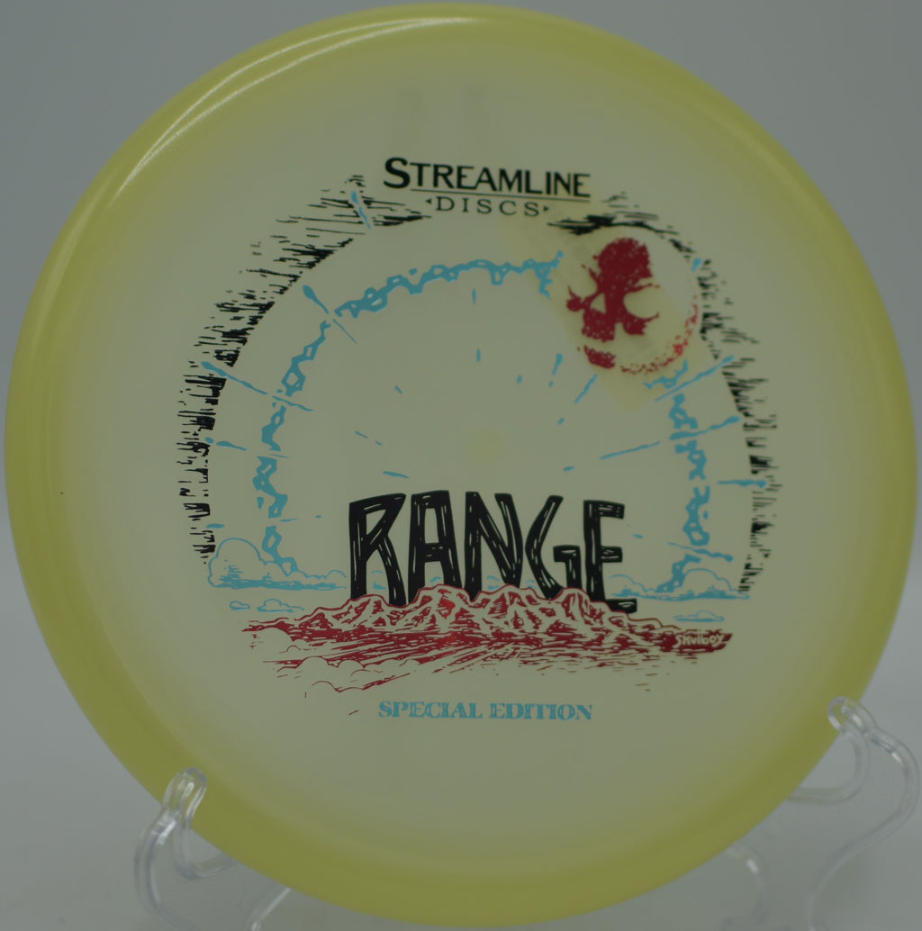 Eclipse Glow Range fired forehand on a short placement line at Harry Myers Disc Golf Course in Rockwall, Texas.