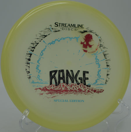 Eclipse Glow Range fired forehand on a short placement line at Harry Myers Disc Golf Course in Rockwall, Texas.