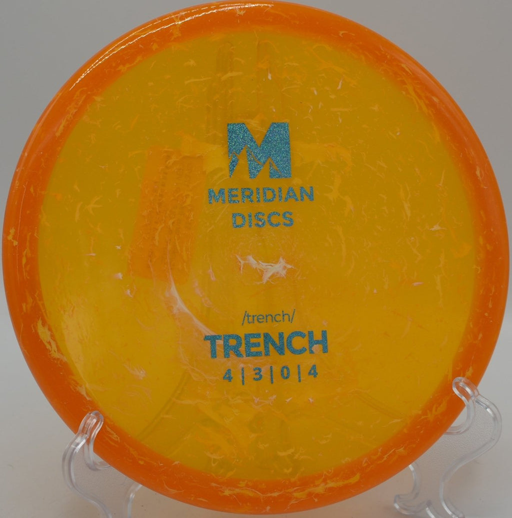 Marbled Clarus Trench reliable fade approach inside 250 feet at Eagles Crossing Disc Golf Course in Hawk Point, Missouri