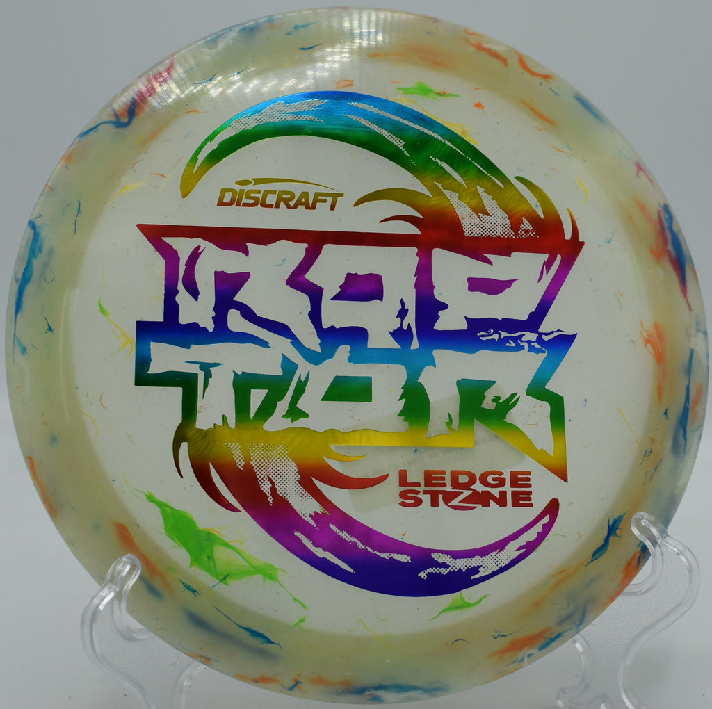 Night round throw with glowing Jawbreaker Z Raptor at Trophy Lakes Disc Golf Course in Johns Island, South Carolina