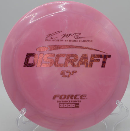 Discraft ESP Force Paul McBeth 6X distance driver chosen in Colorado with nationwide shipping for dependable fade finishes