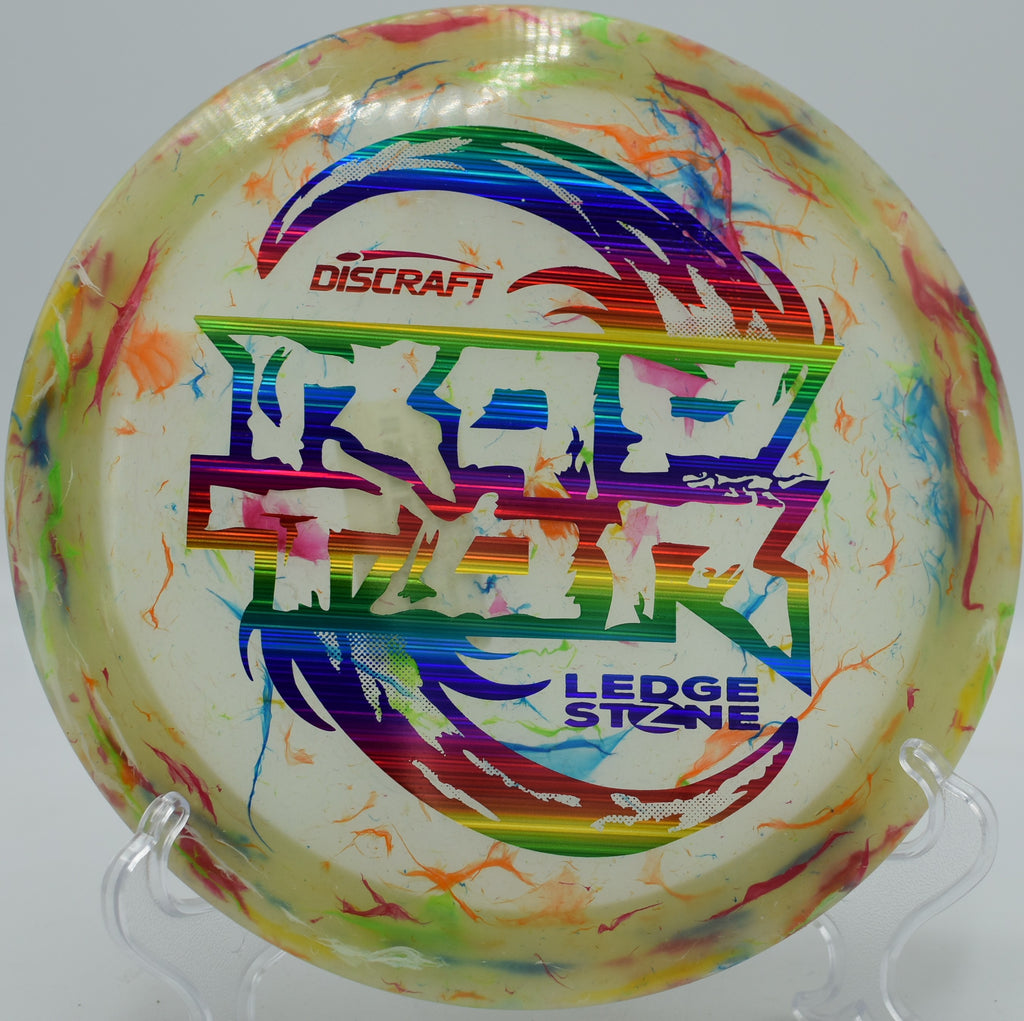 Confident forehand release with the Jawbreaker Z Glo Raptor at Maple Hill Disc Golf Course in Leicester, Massachusetts